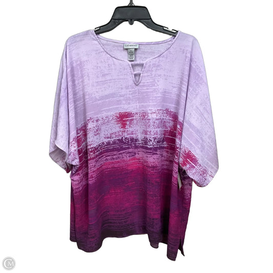 Top Short Sleeve By Catherines In Purple, Size: 1x