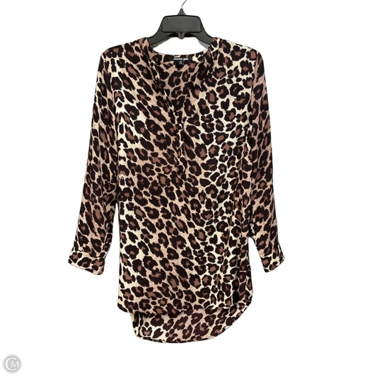 Tunic Long Sleeve By Gianni Bini In Animal Print, Size: Xs
