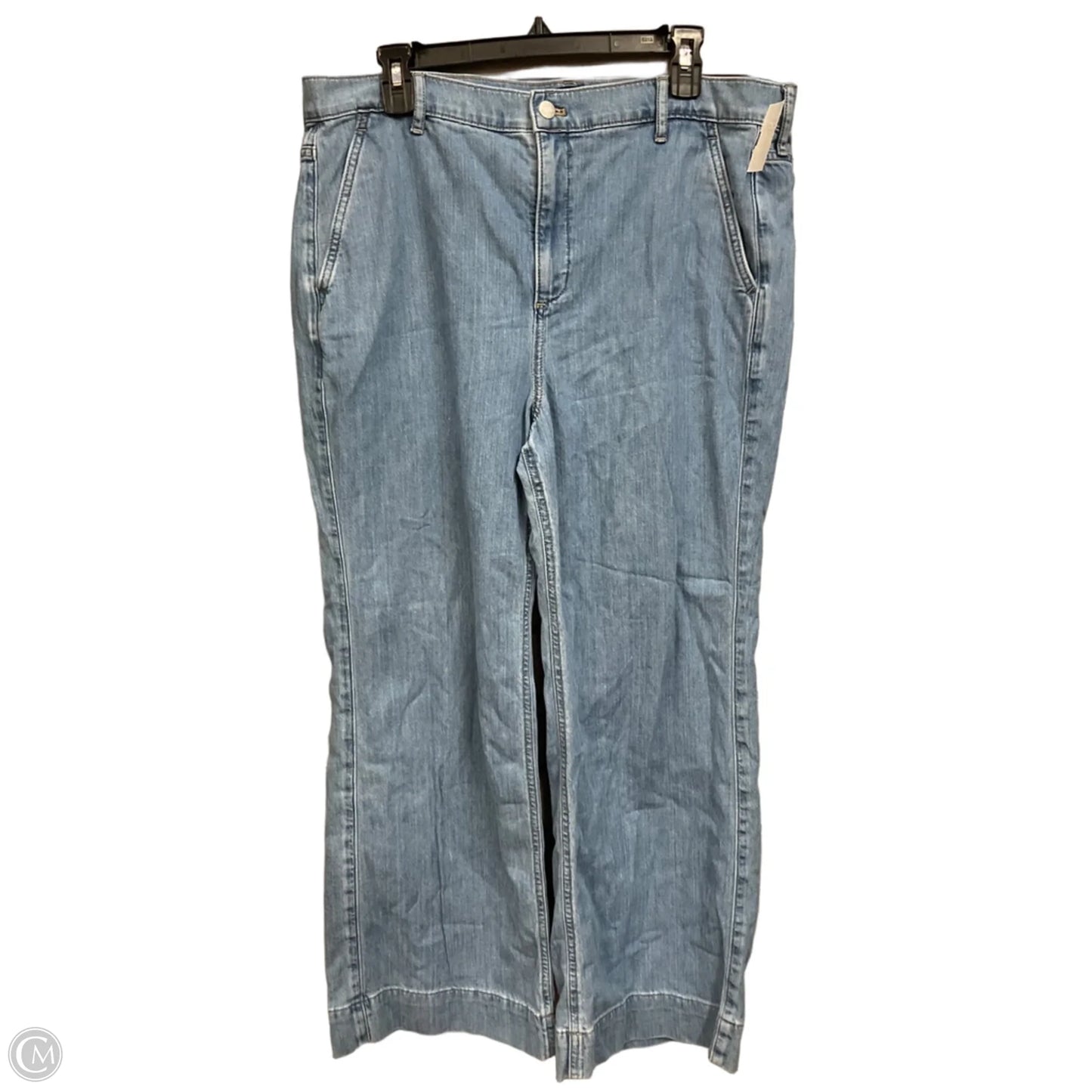 Jeans Wide Leg By J. Crew In Blue Denim, Size: 14p