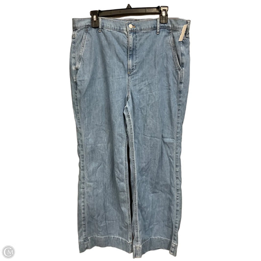 Jeans Wide Leg By J. Crew In Blue Denim, Size: 14p