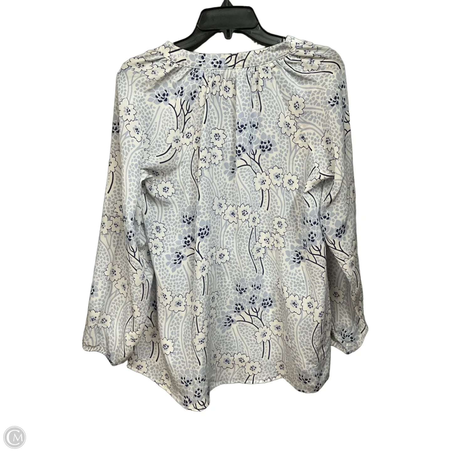 Blouse Long Sleeve By Spartina In Floral Print, Size: Xl