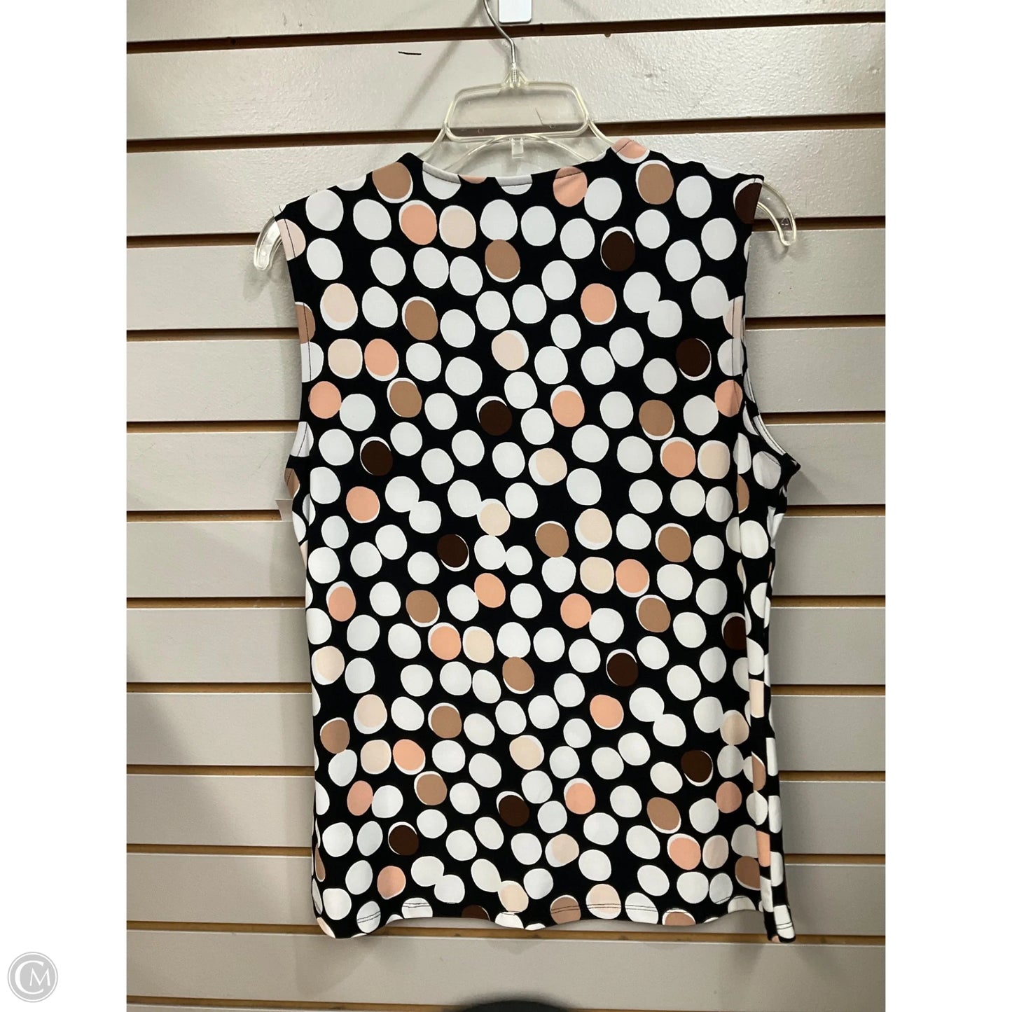 Top Sleeveless By Anne Klein In Polkadot Pattern, Size: M