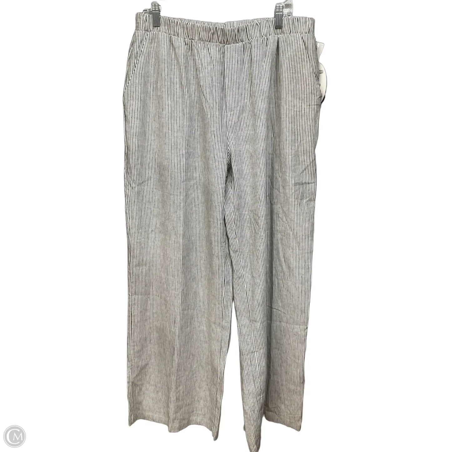 Pants Linen By Scoop In Striped Pattern, Size: 12