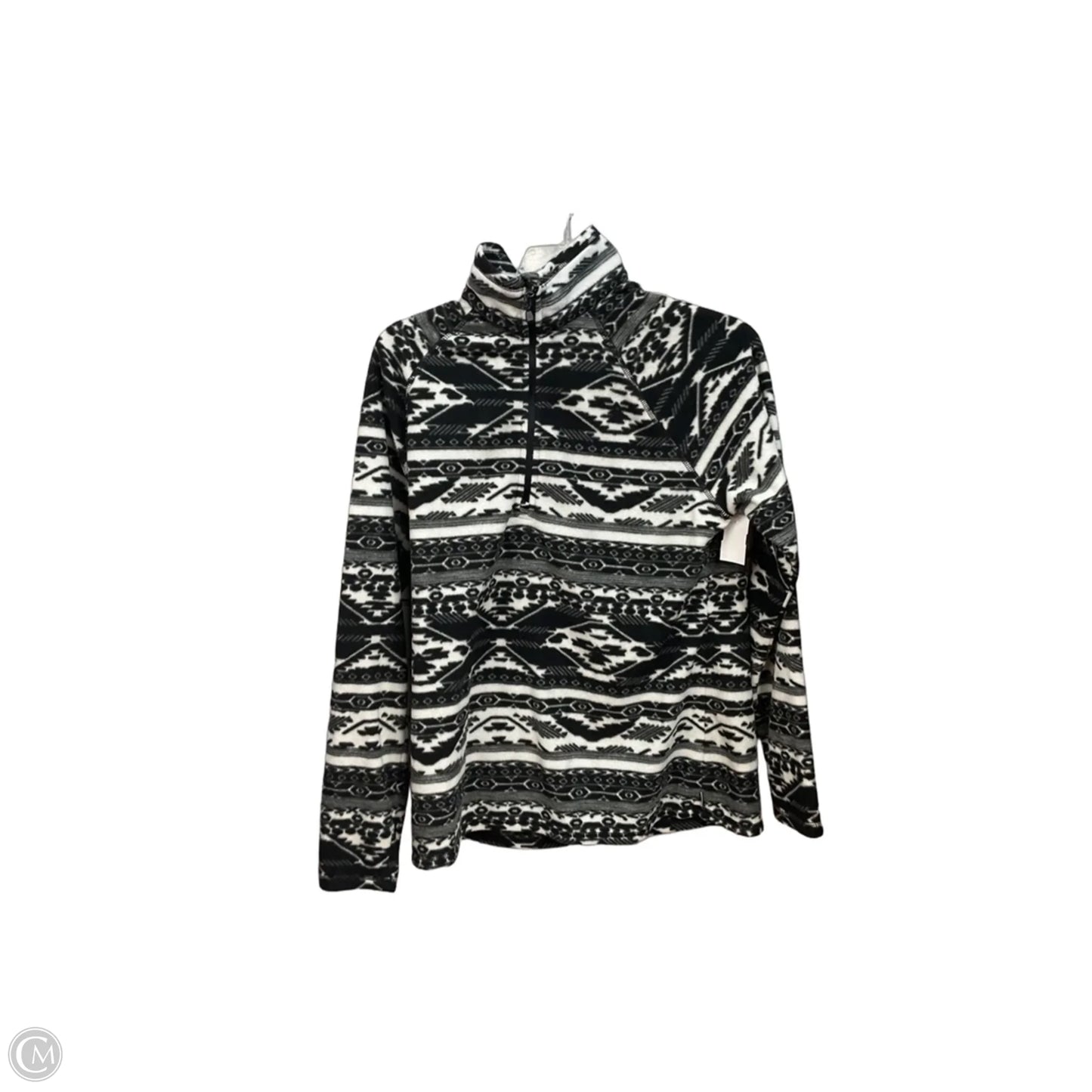 Athletic Fleece By Eddie Bauer In Black & White, Size: M
