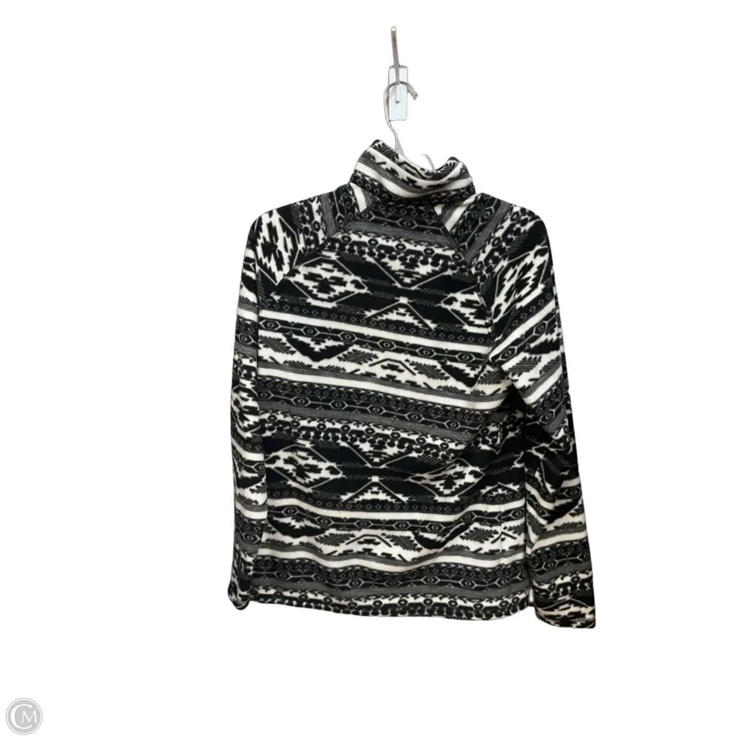 Athletic Fleece By Eddie Bauer In Black & White, Size: M