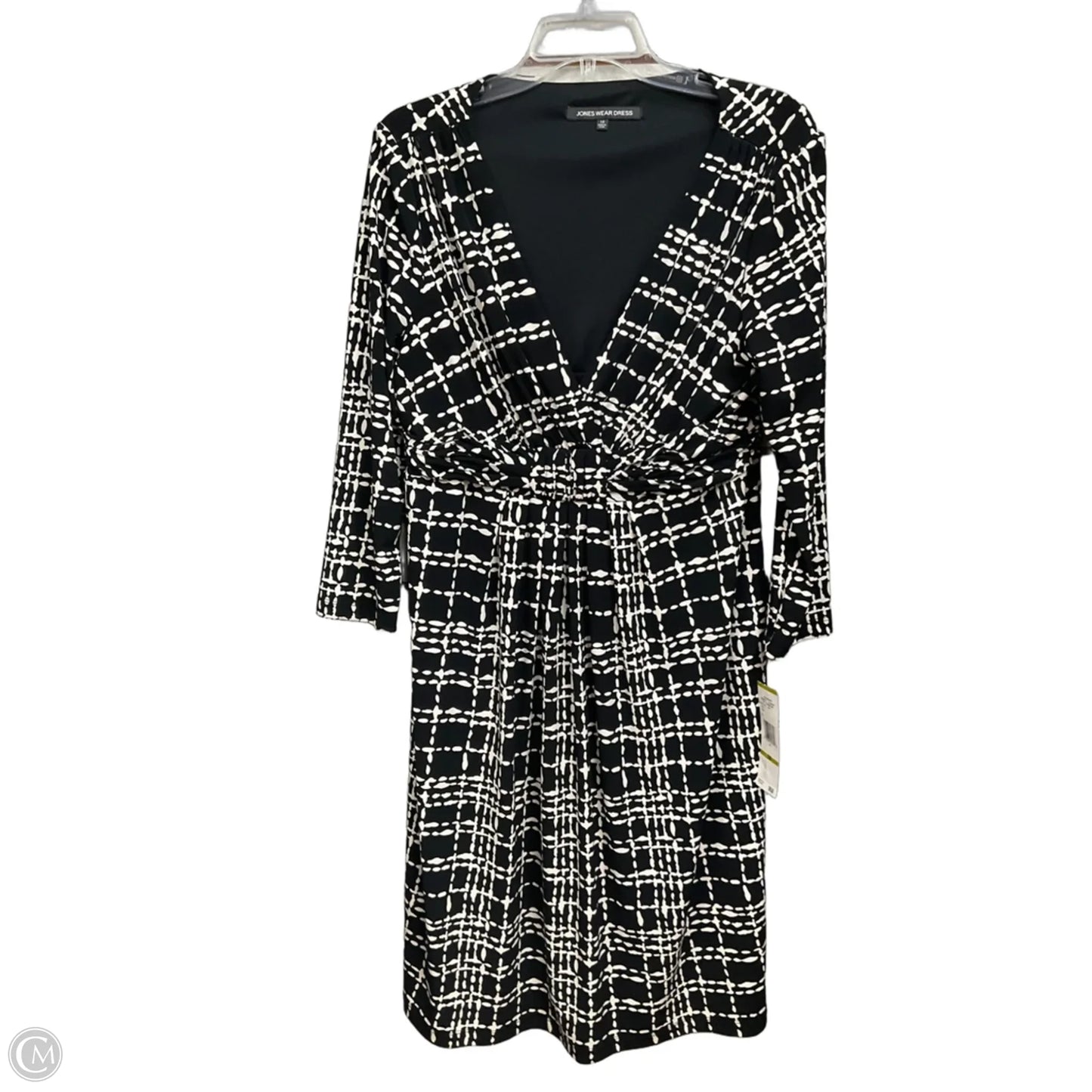 Dress Casual Short By Jones Wear In Black & Cream, Size: Xl