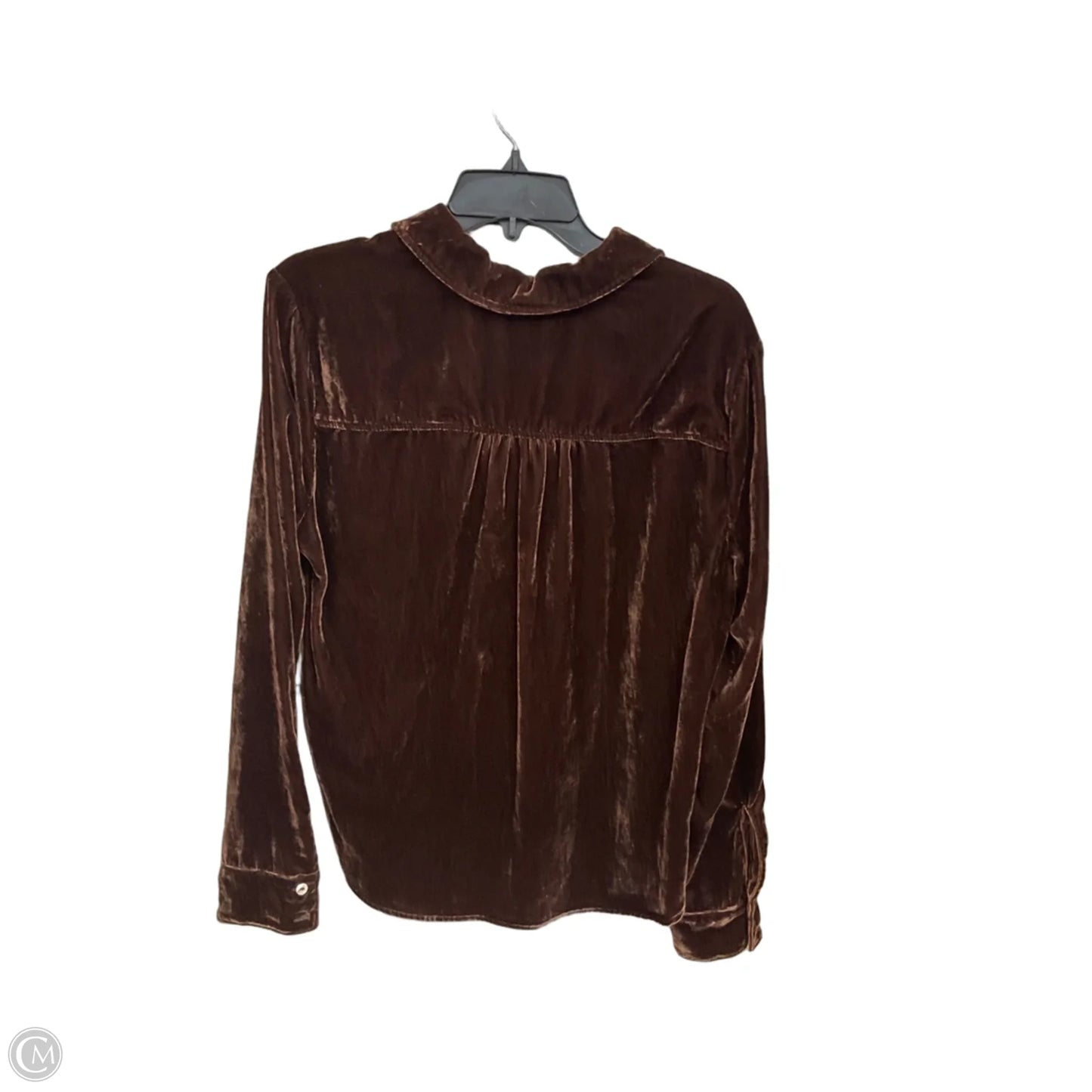 Top Long Sleeve By Evereve In Brown, Size: M