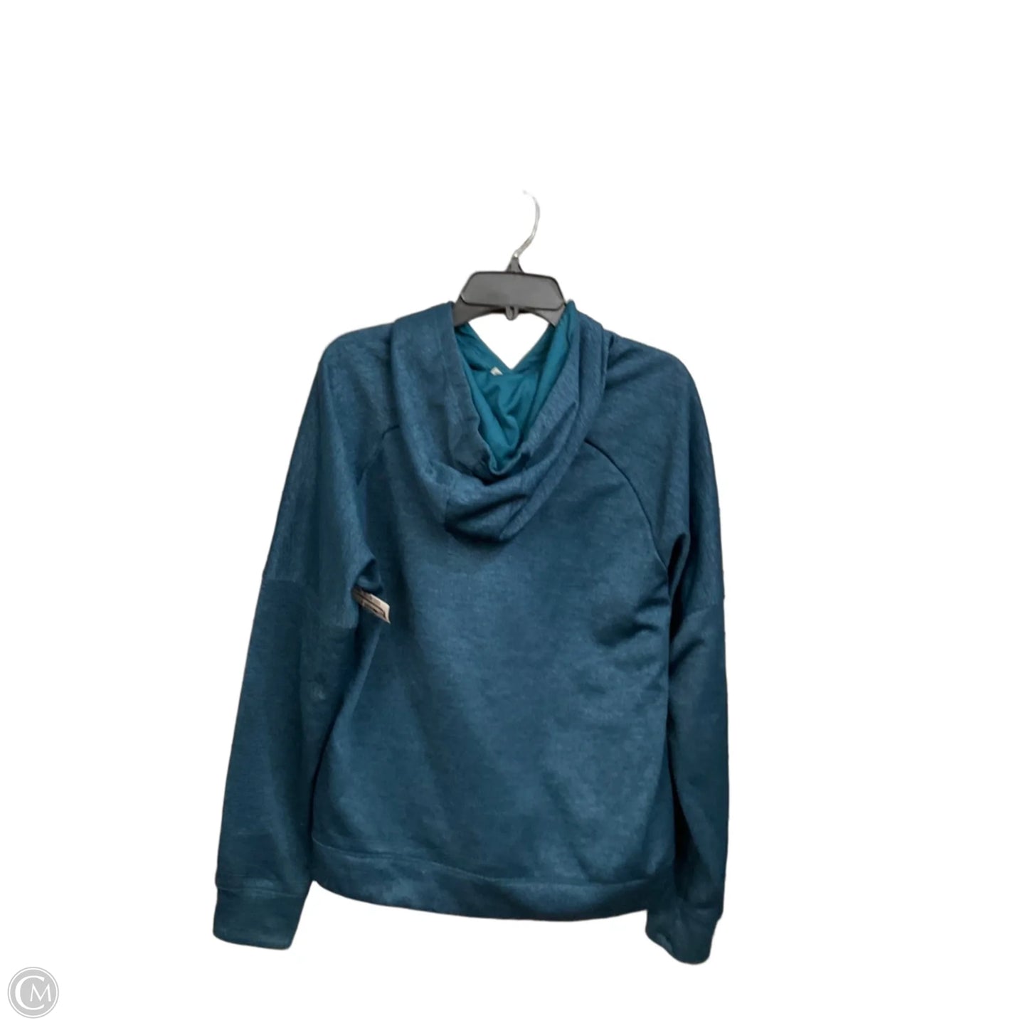 Athletic Sweatshirt Hoodie By Adidas In Teal, Size: Xl