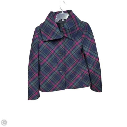 Coat Peacoat By Talbots In Plaid Pattern, Size: M