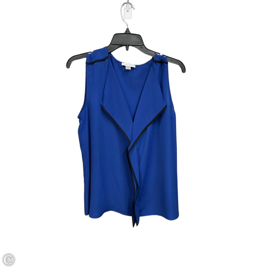 Top Sleeveless By Calvin Klein In Black & Blue, Size: L