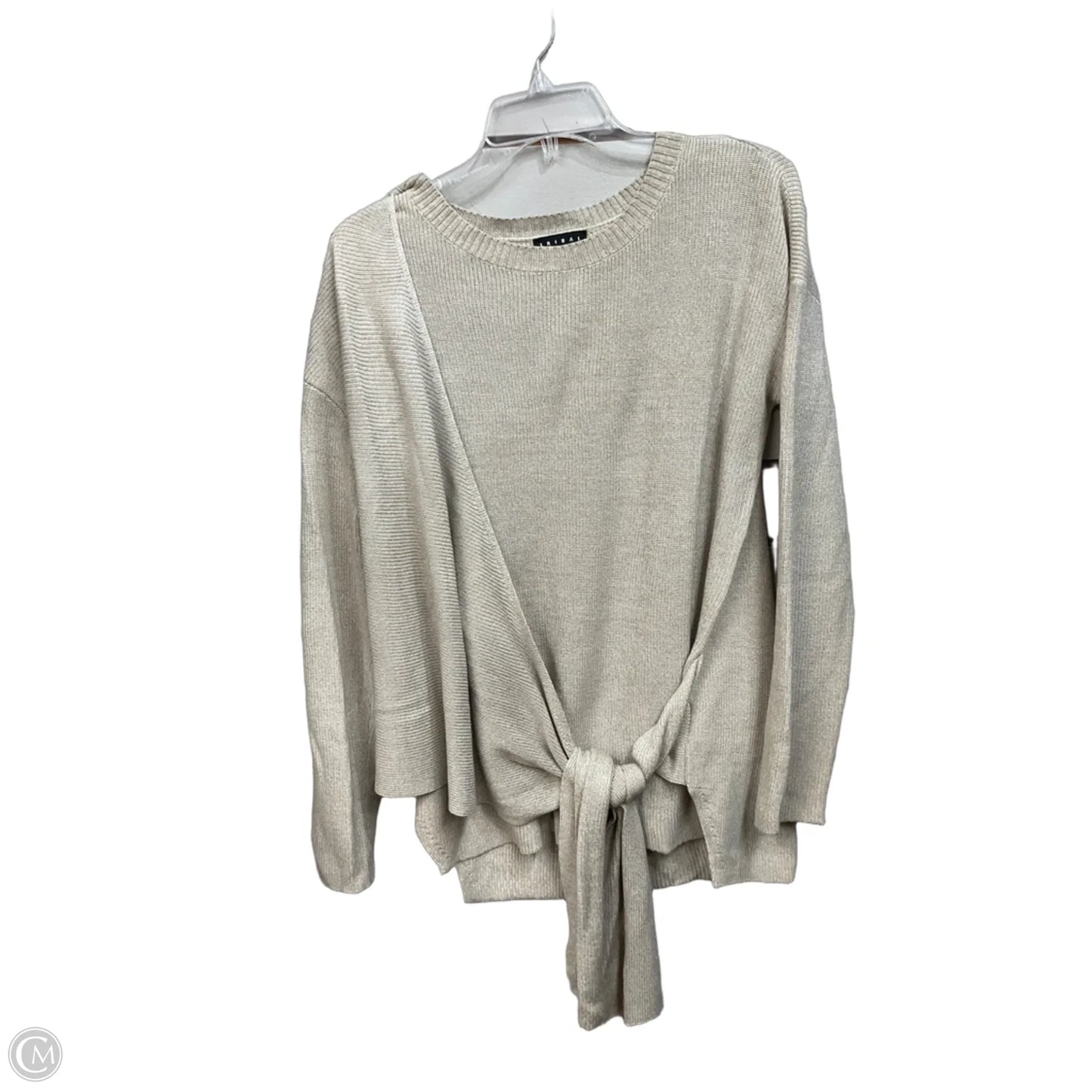 Top Long Sleeve By Tribal In Beige, Size: L