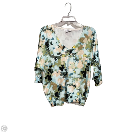 Top Short Sleeve By Chicos In Multi-colored, Size: L