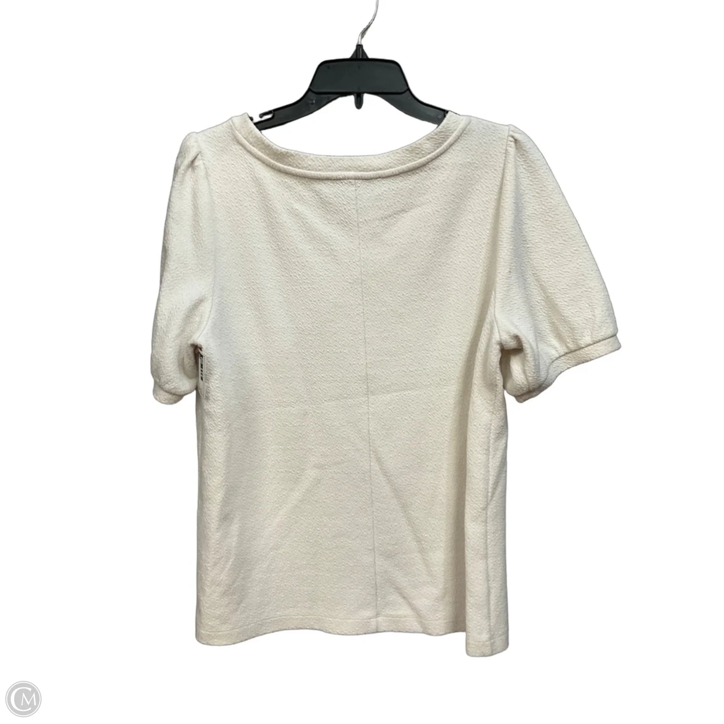 Top Short Sleeve By Loft In Cream, Size: L