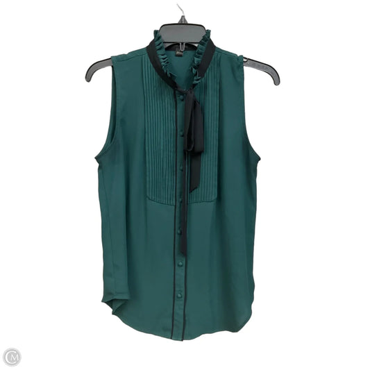 Blouse Long Sleeve By Ann Taylor In Green, Size: S
