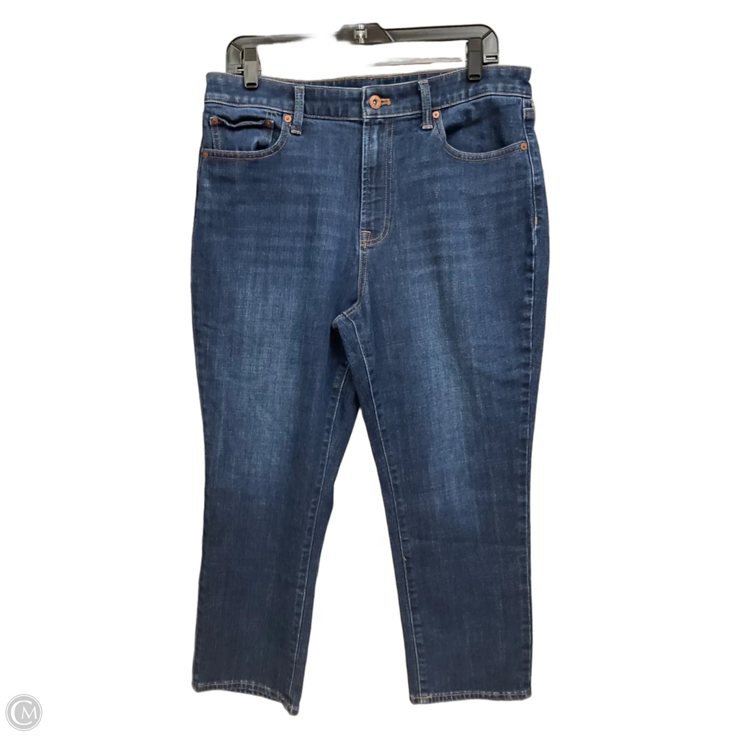 Jeans Straight By Talbots In Blue Denim, Size: 14p