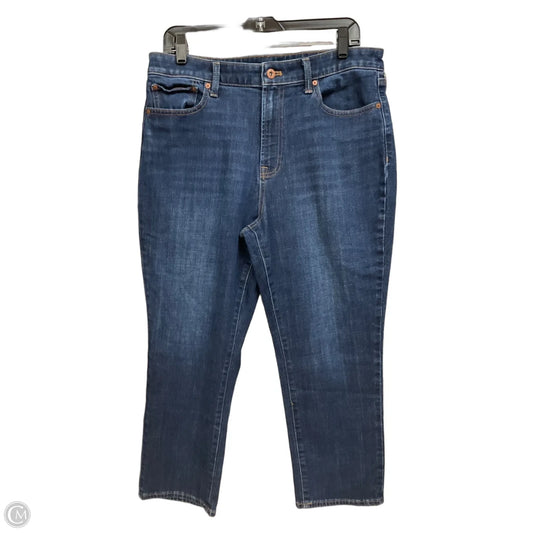 Jeans Straight By Talbots In Blue Denim, Size: 14p