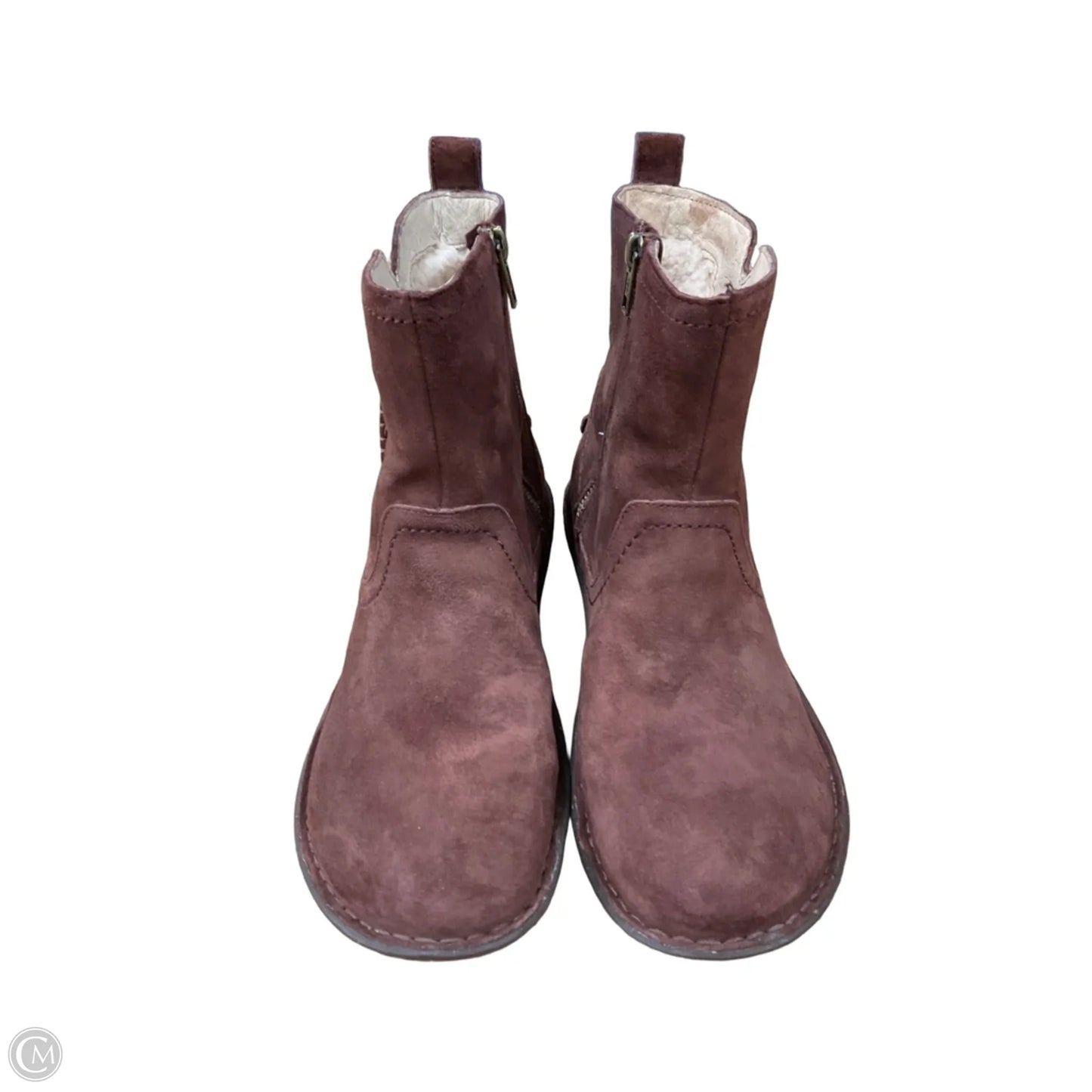 Boots Designer By Ugg In Brown, Size: 9