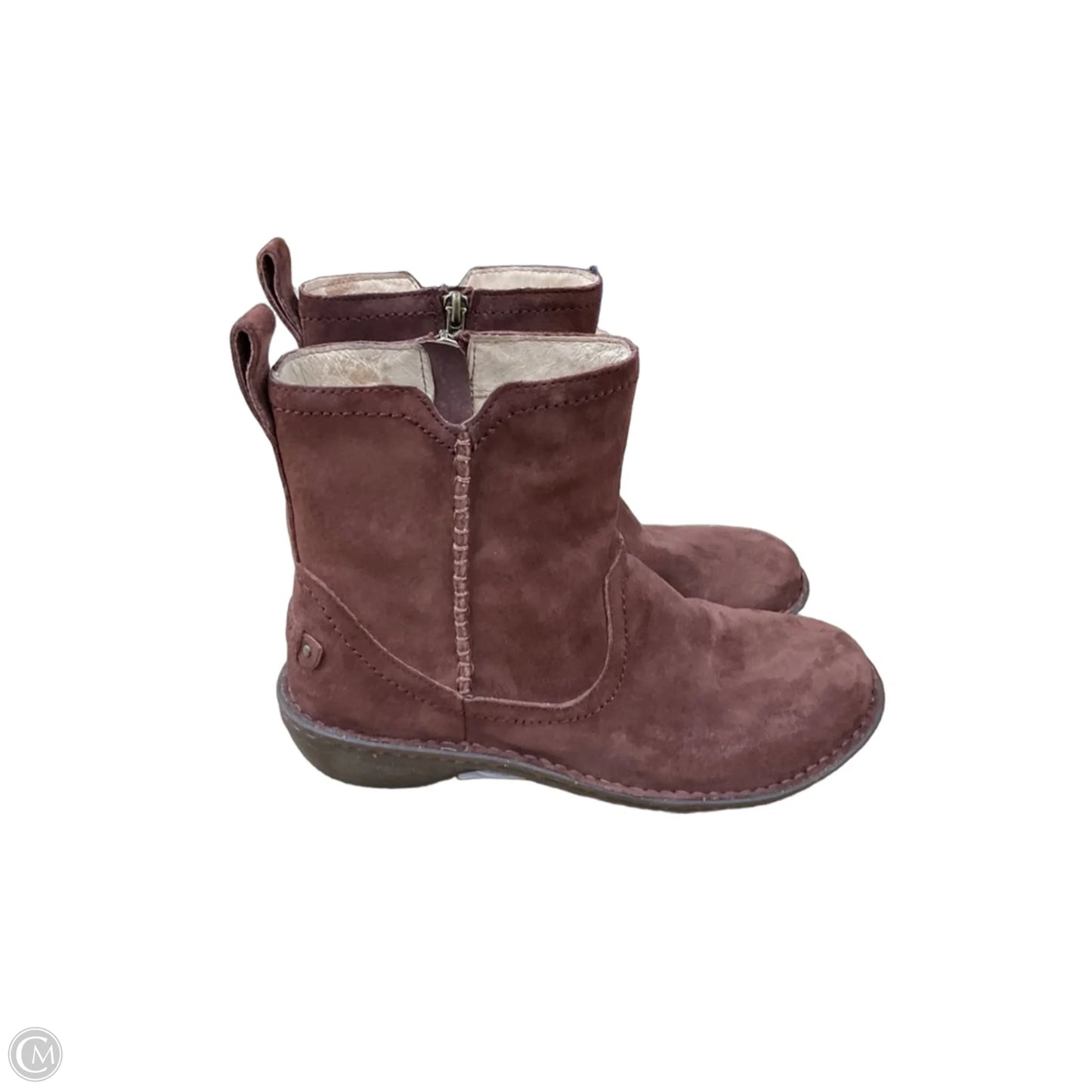 Boots Designer By Ugg In Brown, Size: 9