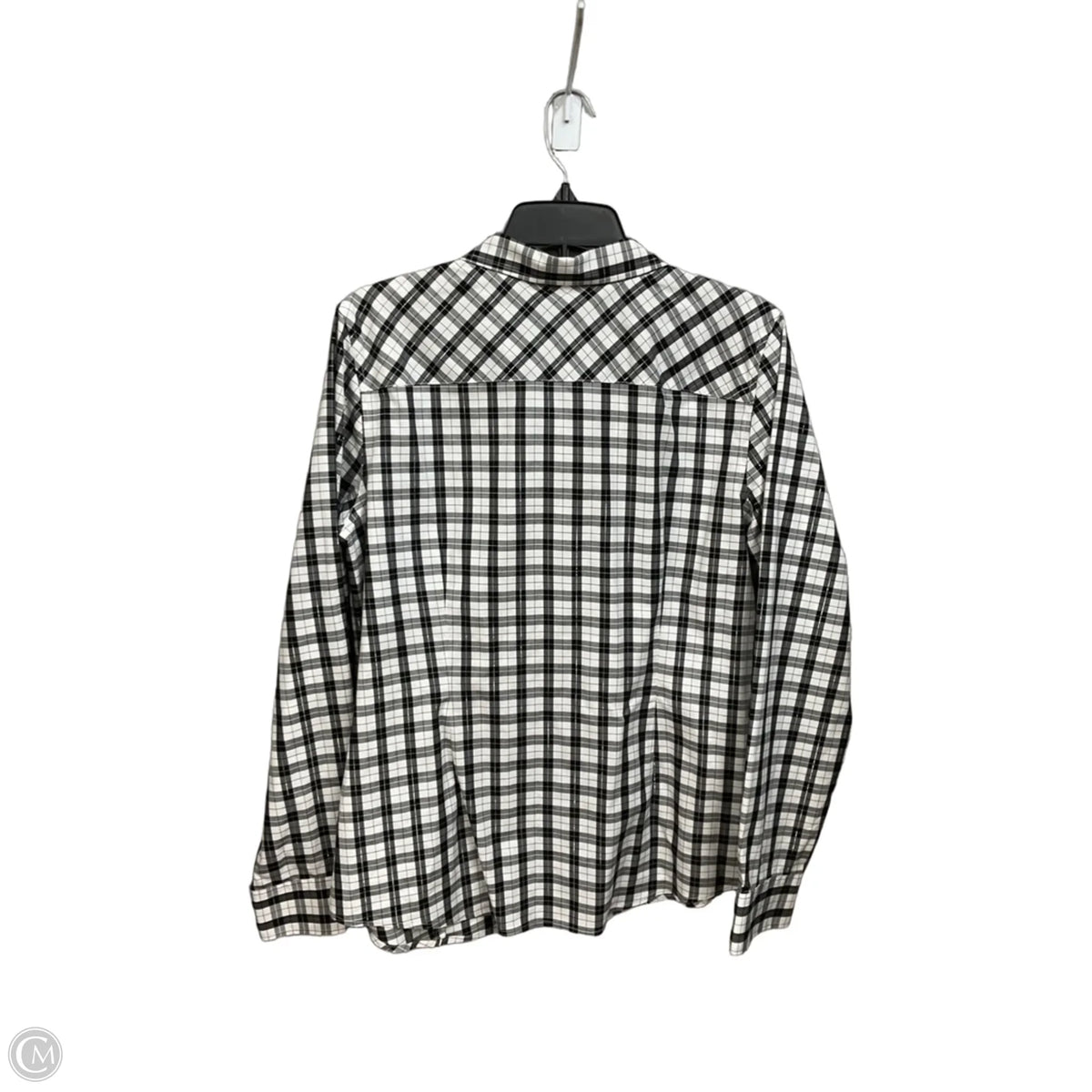 Top Long Sleeve By Talbots In Plaid Pattern, Size: M