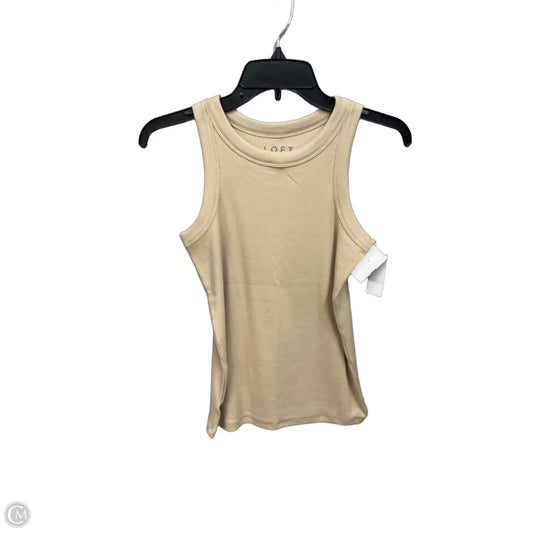 Top Sleeveless Basic By Loft In Tan, Size: M