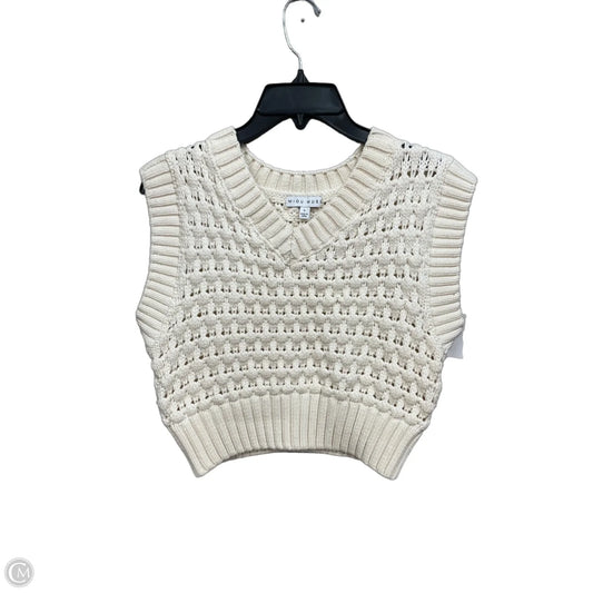 Vest Sweater By Miou Muse In Cream, Size: L