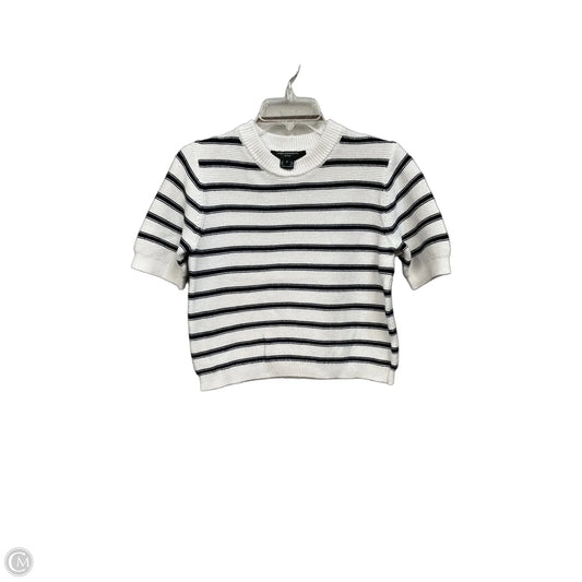 Top Short Sleeve By French Connection In Striped Pattern, Size: S