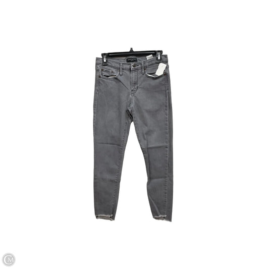 Jeans Skinny By Banana Republic In Grey Denim, Size: 4