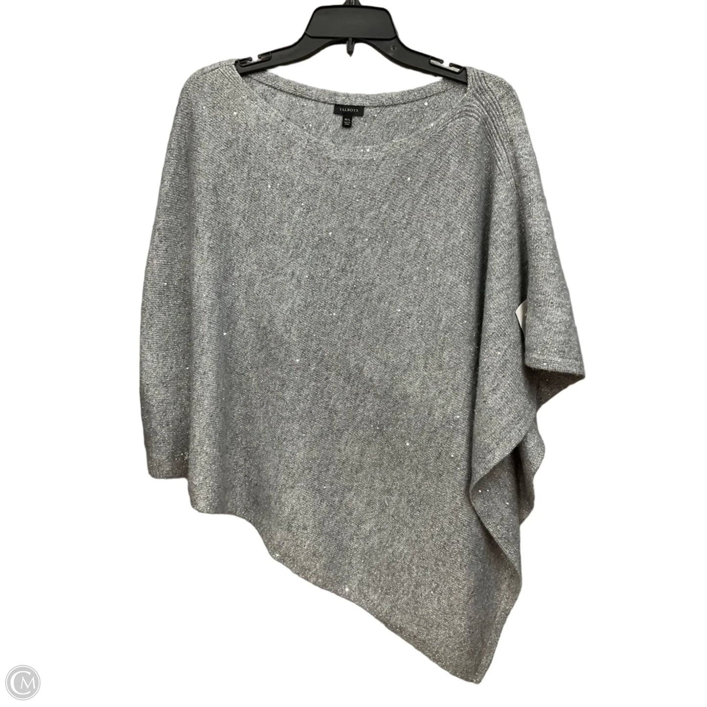 Poncho By Talbots In Silver, Size: M