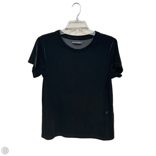 Top Short Sleeve By Abercrombie And Fitch In Black, Size: Xs