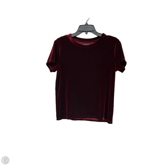 Top Short Sleeve By Abercrombie And Fitch In Maroon, Size: Xs