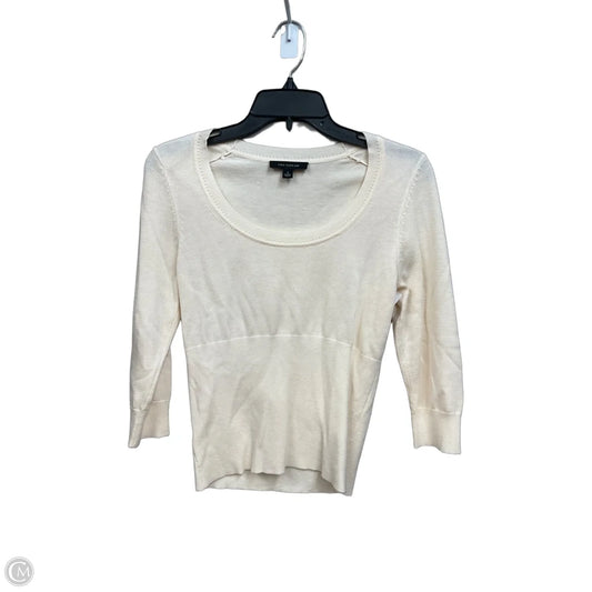 Top 3/4 Sleeve By Ann Taylor In Cream, Size: S