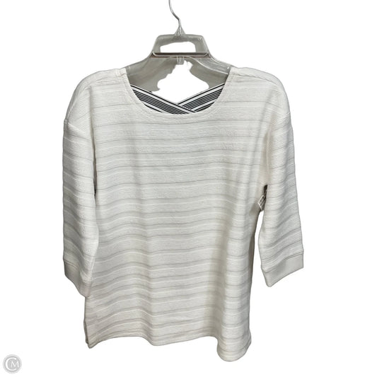 Top 3/4 Sleeve By Talbots In White, Size: Mp