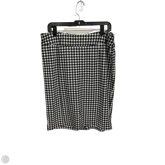 Skirt Midi By Lane Bryant In Black & White, Size: 16