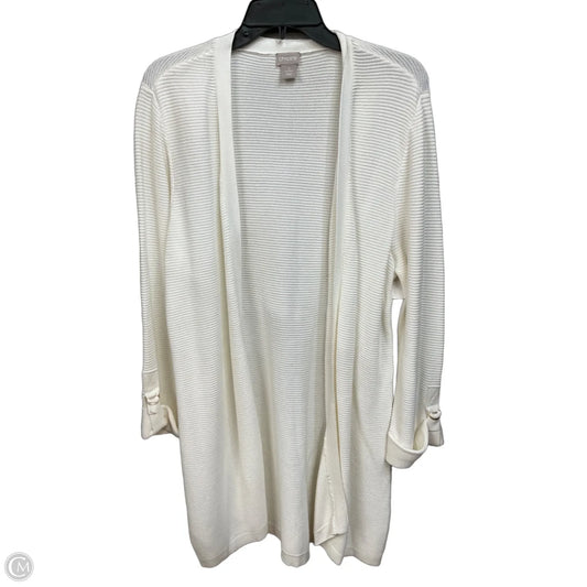 Cardigan By Chicos In Cream, Size: L
