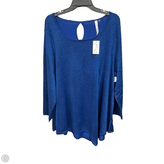 Top 3/4 Sleeve By Ny Collection In Blue, Size: 3x