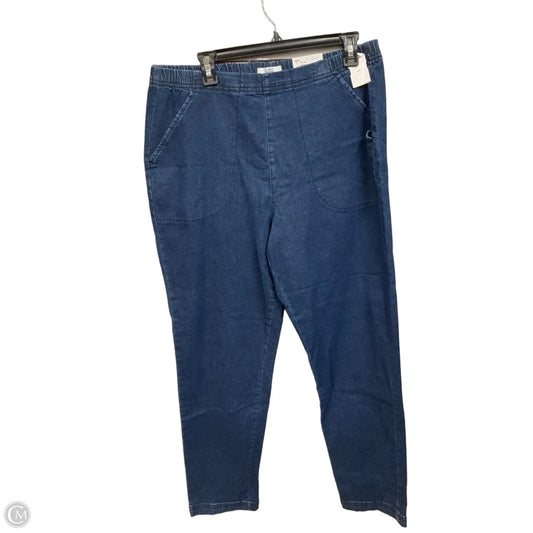 Jeans Straight By Croft And Barrow In Blue Denim, Size: 16