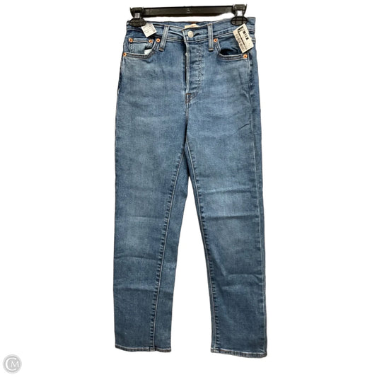 Jeans Straight By Levis In Blue Denim, Size: 4
