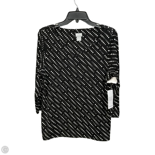 Top 3/4 Sleeve By Chicos In Polkadot Pattern, Size: M