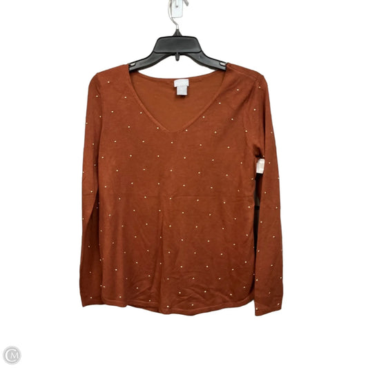 Top Long Sleeve By Chicos In Polkadot Pattern, Size: S