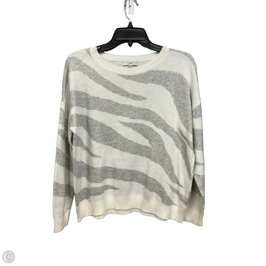 Top Long Sleeve By Fate In Grey & White, Size: S