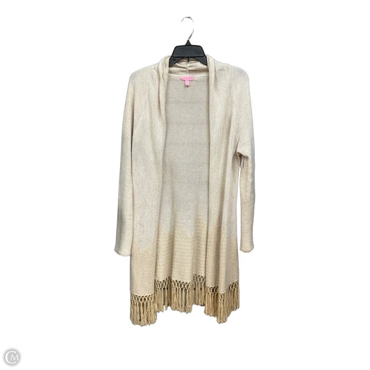 Cardigan Designer By Lilly Pulitzer In Beige, Size: M