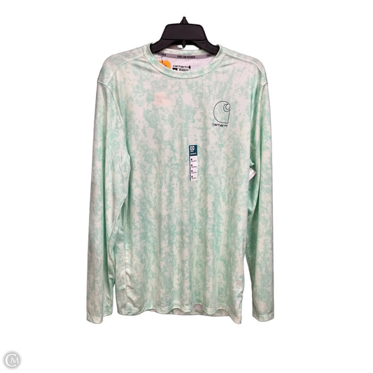 Athletic Top Long Sleeve Crewneck By Carhartt In Green, Size: M