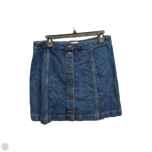 Skirt Mini & Short By Loft In Blue Denim, Size: 10