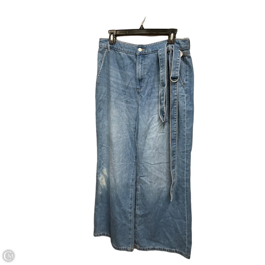 Jeans Wide Leg By Loft In Blue Denim, Size: 8