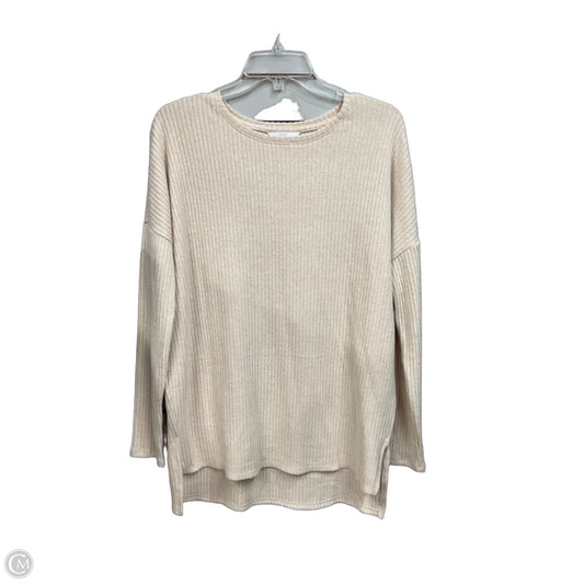 Top Long Sleeve By Time And Tru In Beige, Size: S