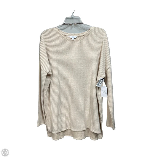 Top Long Sleeve By Time And Tru In Beige, Size: M