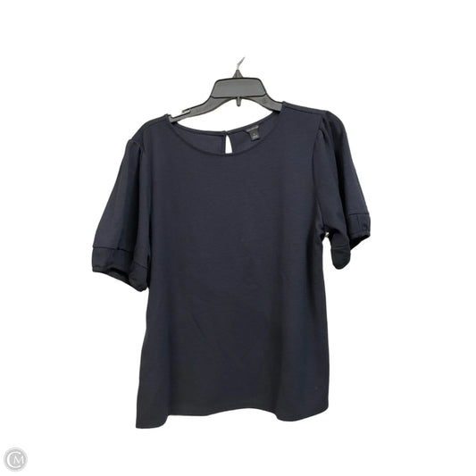 Top Short Sleeve By Ann Taylor In Navy, Size: Xl