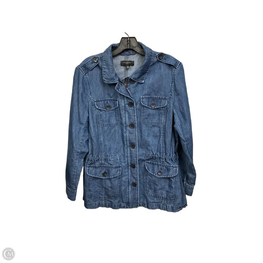 Jacket Denim By Talbots In Blue Denim, Size: Xl