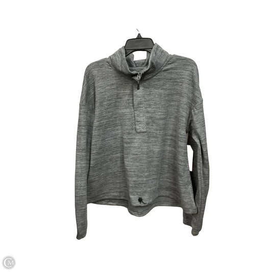 Athletic Top Long Sleeve Collar By Clothes Mentor In Grey, Size: Xl