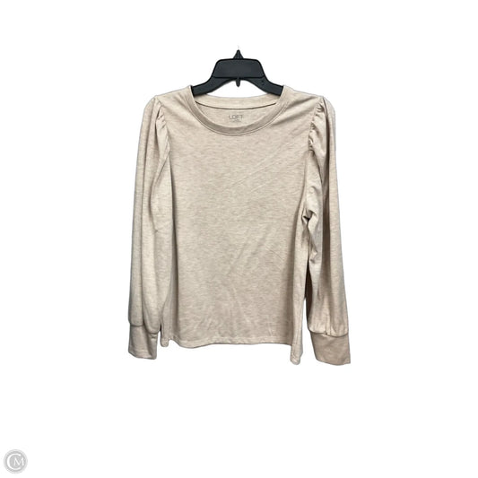 Top Long Sleeve By Loft In Tan, Size: L